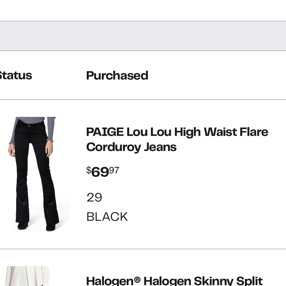 Like new PAIGE high waist corduroy flare pants